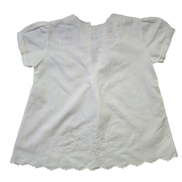 CASTER & CO x VINTAGE 40s delicately embroidered blouse / under‎ shirt size 1Y - Picture 2 of 10